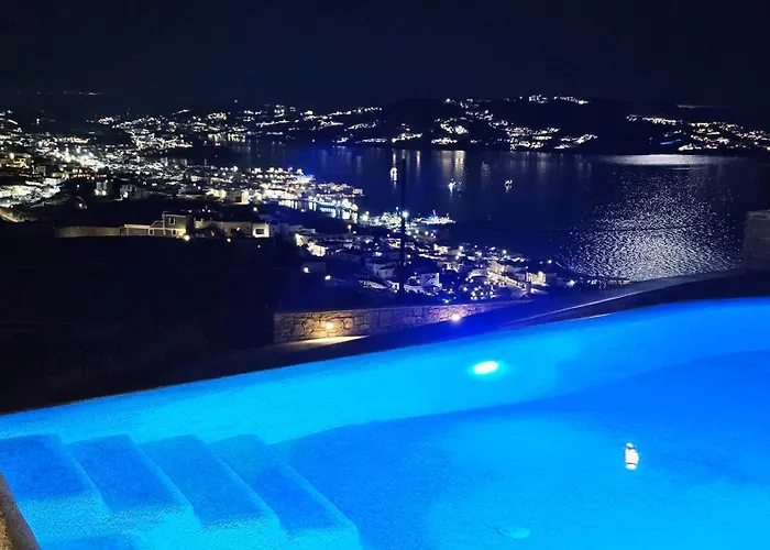Aether Mykonos 3br With Serene Port & Town Views Tourlos