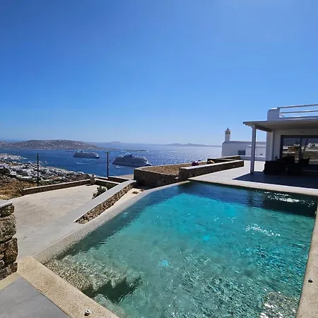 Aether Mykonos 3br With Serene Port & Town Views וילה *