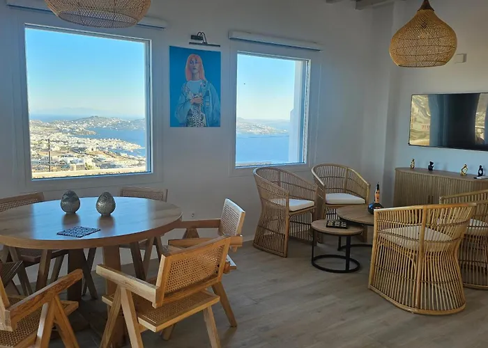 Aether Mykonos 3br With Serene Port & Town Views Villa Tourlos